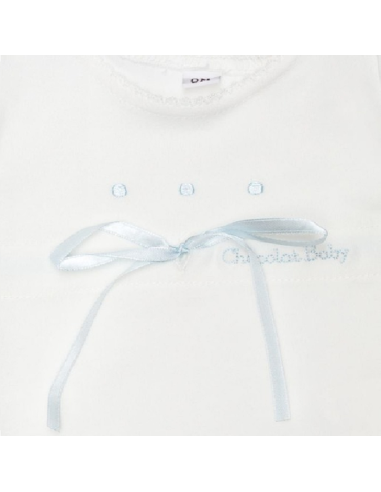 Body bebé Chocolat Baby lazo azul