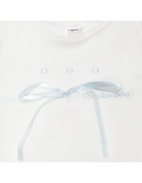 Body bebé Chocolat Baby lazo azul