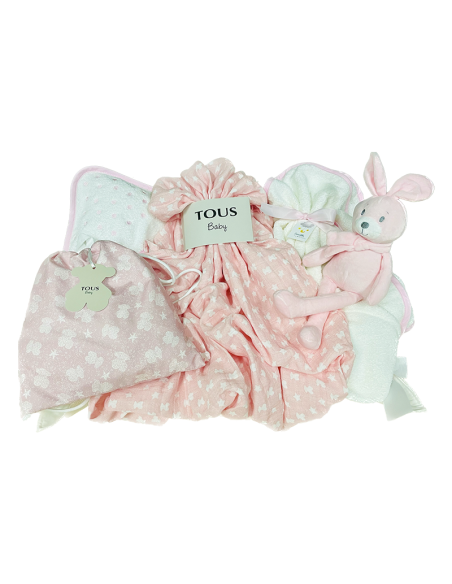 canastilla para recién nacido Tous Baby personalizada con el nombre del bebé