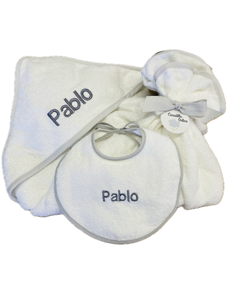 Capa de baño y babero personalizado