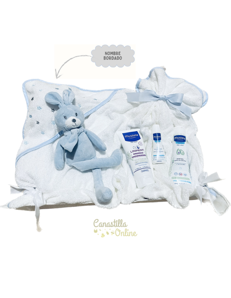 cesta de baño para bebé personalizada