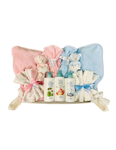 Canastilla Super Duo con todo para bebes gemelos canastillaonline.com
