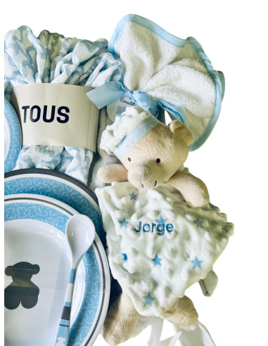 Canastilla para bebé Tous Baby personalizada