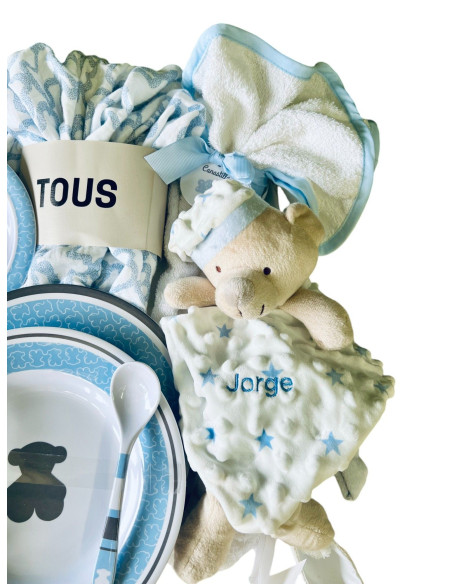Canastilla para bebé Tous Baby personalizada