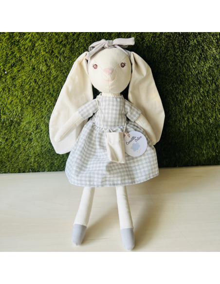 Muñeca de trapo Conejita Gris Personalizada