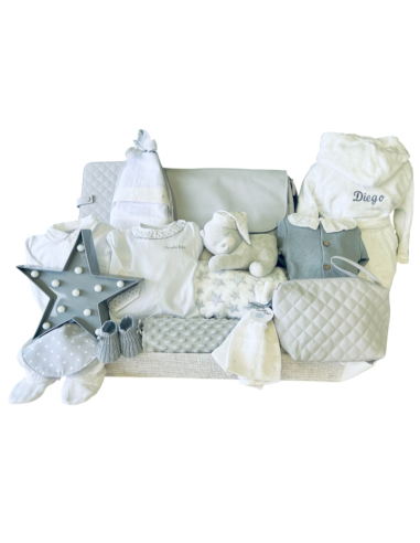 Canastilla de lujo para bebés, regalo de nacimiento exclusivo