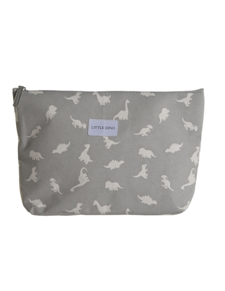 Neceser canvas dino gris blanco