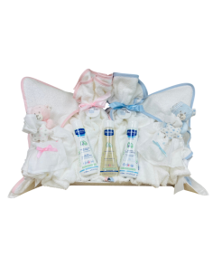 Canastilla Super Duo con todo para bebes gemelos canastillaonline.com