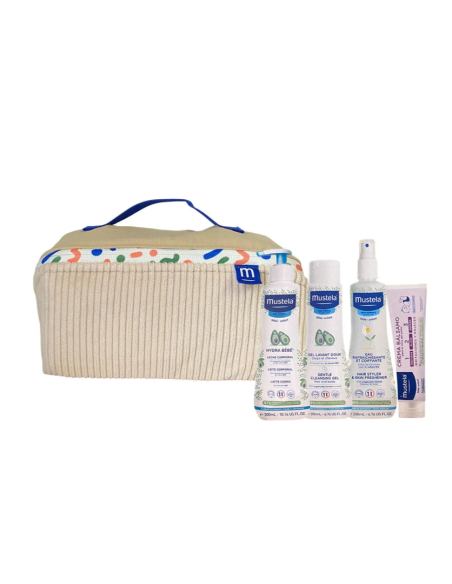 Mustela Neceser Vanity Esenciales de bebé pack 4 productos