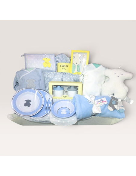 Canastilla Tous para bebe con productos personalizables