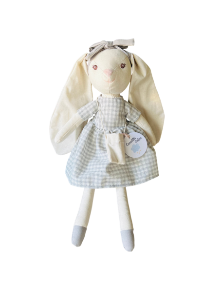 Muñeca de trapo Conejita Gris Personalizada