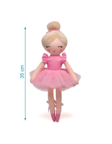 Muñeca de trapo Bailarina con falda de tul y zapatillas de ballet