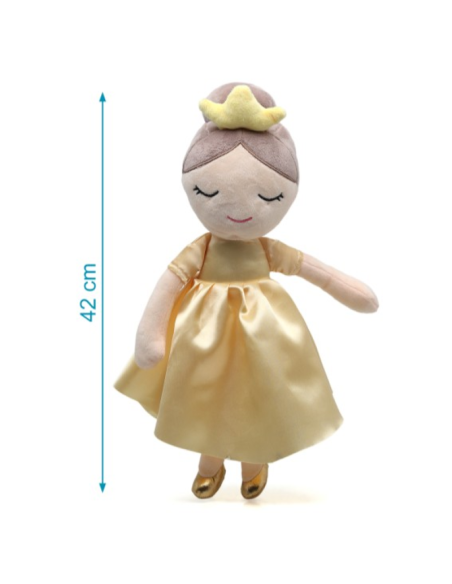 Muñeca de trapo Princesa vestido amarillo