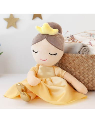 Muñeca de trapo Princesa vestido amarillo