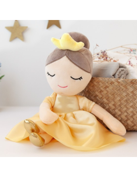 Muñeca de trapo Princesa vestido amarillo