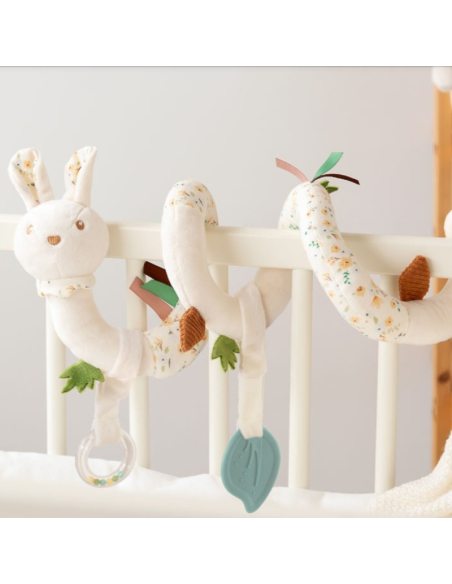 Espiral de peluche Conejo para el carrito o la cuna