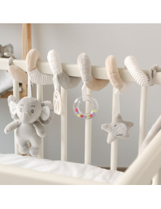 Espiral de peluche Elefante para el carrito o la cuna