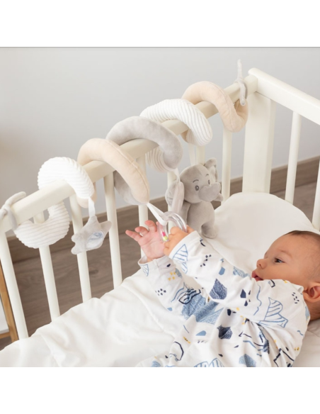Espiral de peluche Elefante para el carrito o la cuna