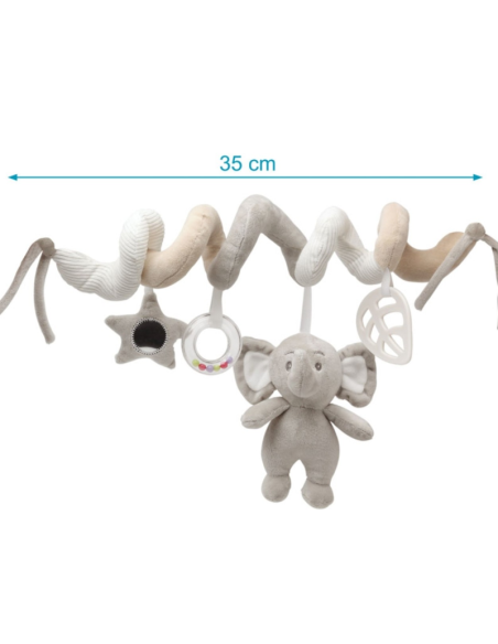 Espiral de peluche Elefante para el carrito o la cuna