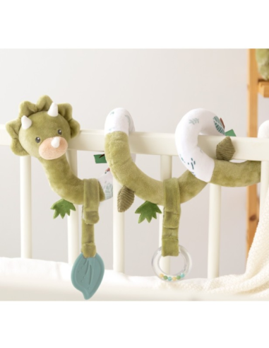 Espiral de peluche Dinosaurio para el carrito o la cuna