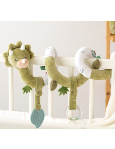 Espiral de peluche Dinosaurio para el carrito o la cuna
