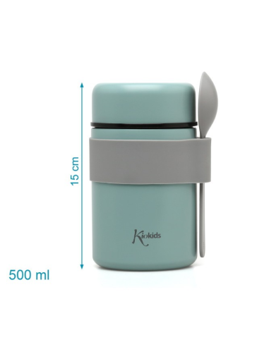 Termo papillero de acero inoxidable 500 ml con cuchara