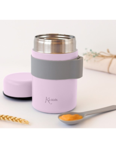 Termo papillero de acero inoxidable 500 ml con cuchara