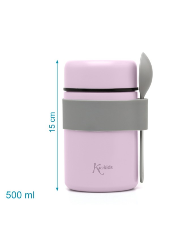Termo papillero de acero inoxidable 500 ml con cuchara