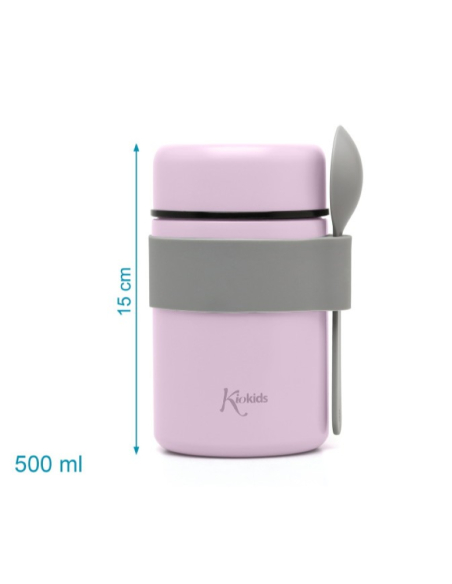 Termo papillero de acero inoxidable 500 ml con cuchara