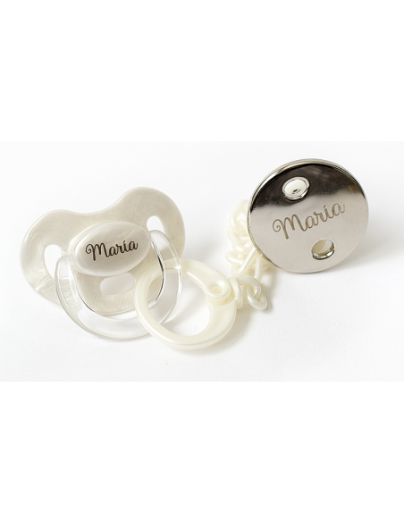 Pack Premium cadena y chupete personalizado para bebé